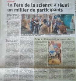 Le Dauphiné Libéré : Fête de la Science à Voreppe en octobre 2022